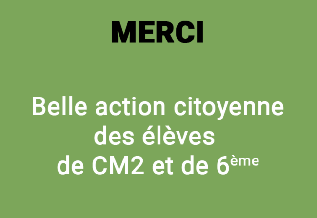 Belle action citoyenne