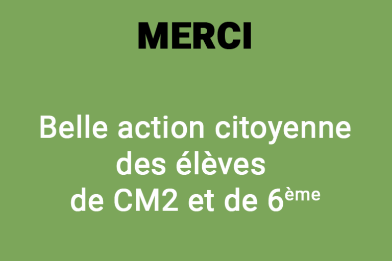 Belle action citoyenne