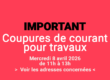 Coupure de courant - Avril 2026