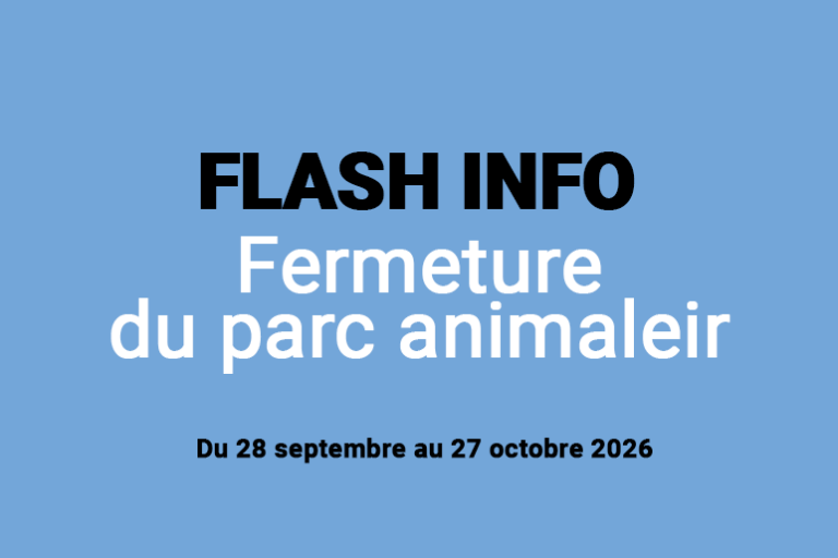 Fermeture du parc animalier 2026